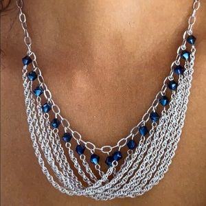 Blue Touchstone Crystal necklace